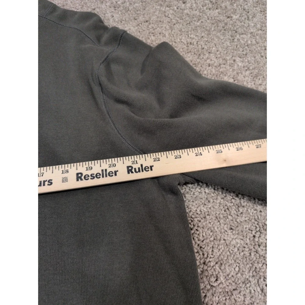 Banana Republic Mens Large Olive Green Quarter Zip Fleece‎ Pullover Sweatshirt